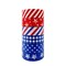 Wrapables Red White and Blue Patriotic Washi Tape Set for Memorial Day, Veterans Day, Presidents Day, Independence Day (6 Rolls)